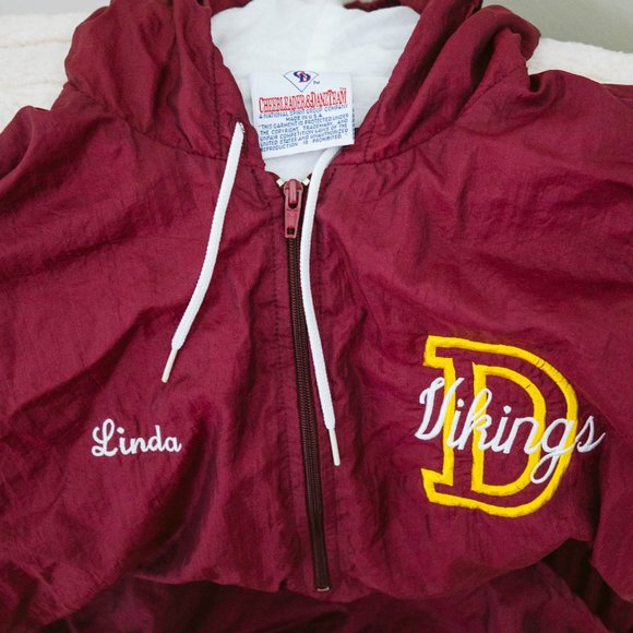 90s Varsity Half Zip Windbreaker Pullover - Picture 5 of 5